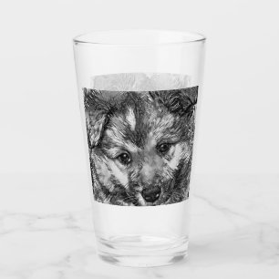 AnimalArtBW_Dog_010 Glass