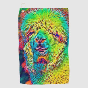 AnimalColor_Alpaca_005 Golf Towel