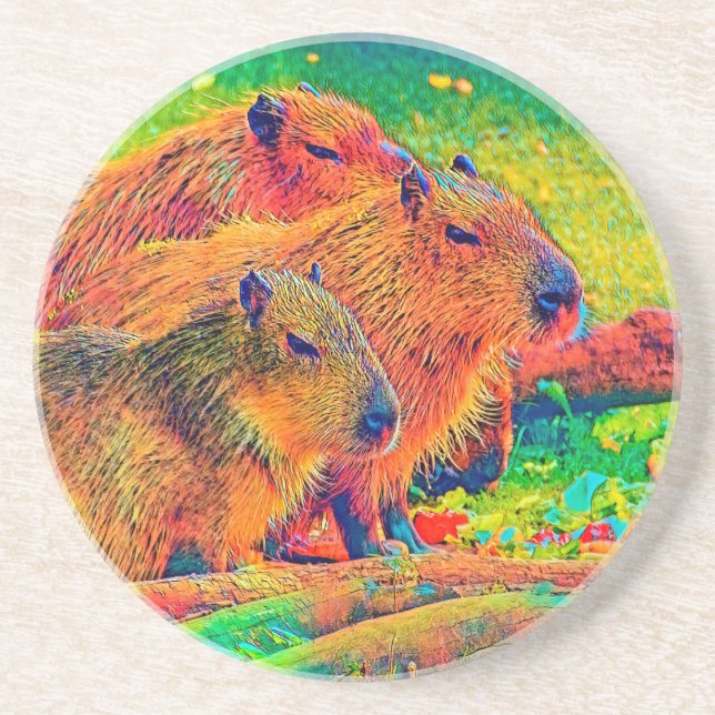 AnimalColor_Capybara_003 Coaster (Front)