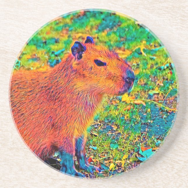 AnimalColor_Capybara_010 Coaster (Front)