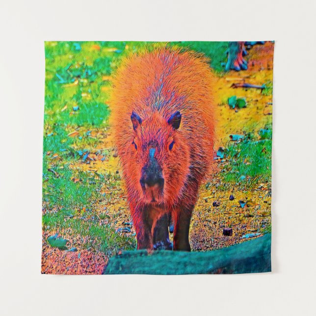 AnimalColor_Capybara_011 Tapestry (Front)