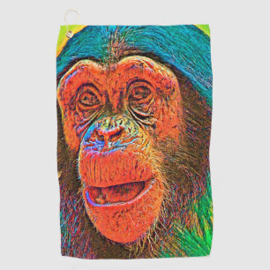AnimalColor_Chimpanzee_011 Golf Towel