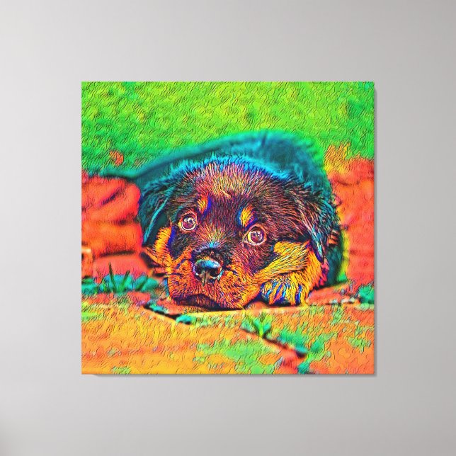 AnimalColor_Dog_002 Canvas Print (Front)