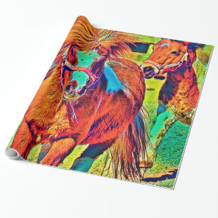 AnimalColor_Horse_001_by_JAMColors Wrapping Paper