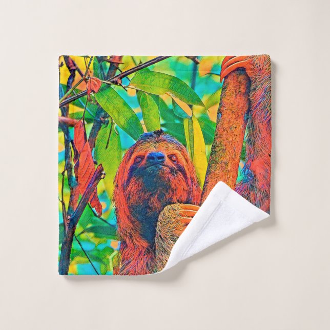 AnimalColor_Sloth_003 Wash Cloth (Wash Cloth)