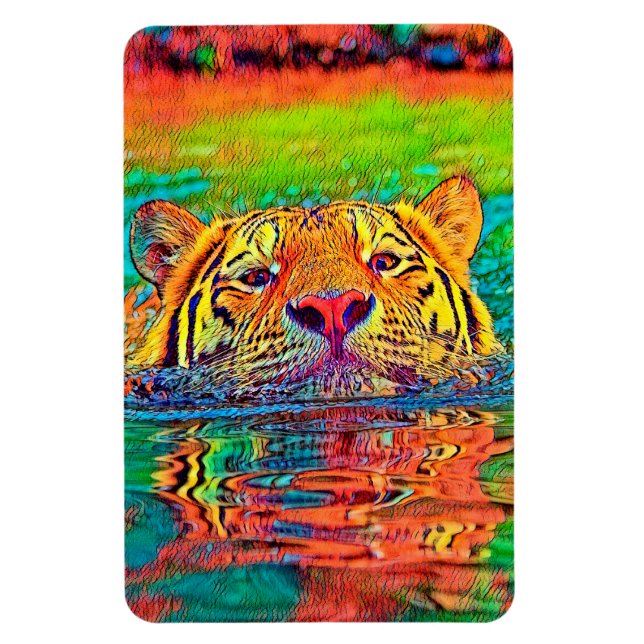 AnimalColor_Tiger_001 Magnet (Vertical)