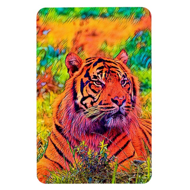AnimalColor_Tiger_002 Magnet (Vertical)