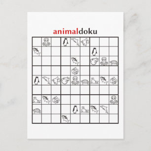 animaldoku aquatic postcard