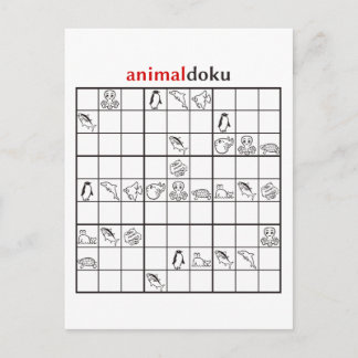 animaldoku aquatic postcard