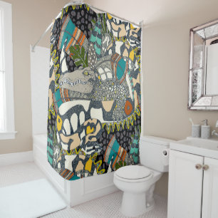 animalier pop shower curtain
