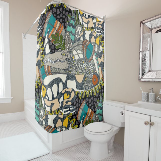 animalier pop shower curtain (In Situ)