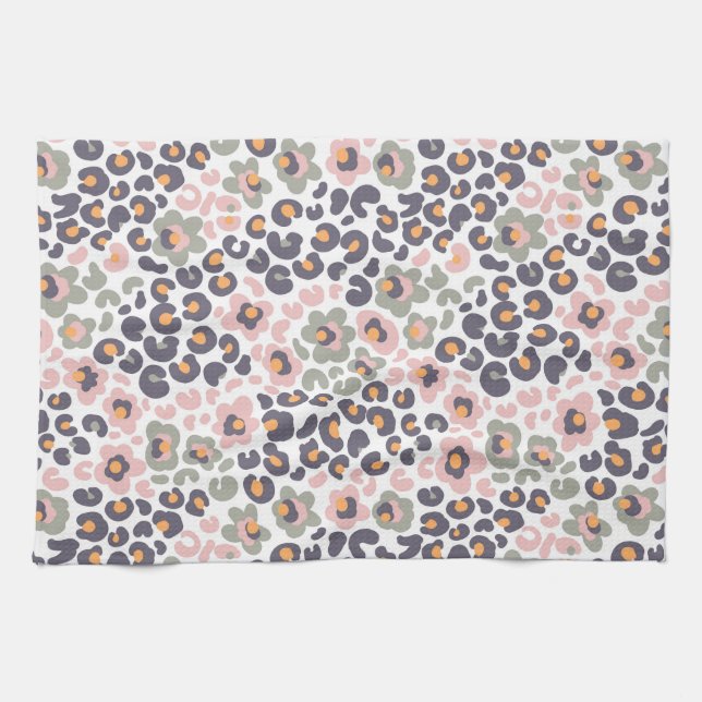 Animalier with Flowers Tea Towel (Horizontal)