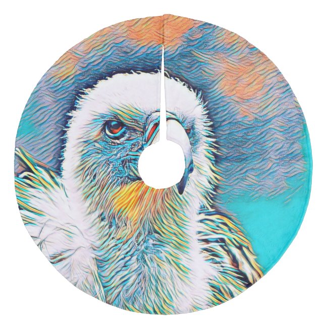 AnimalMix_Bird_028 Fleece Tree Skirt (Front)