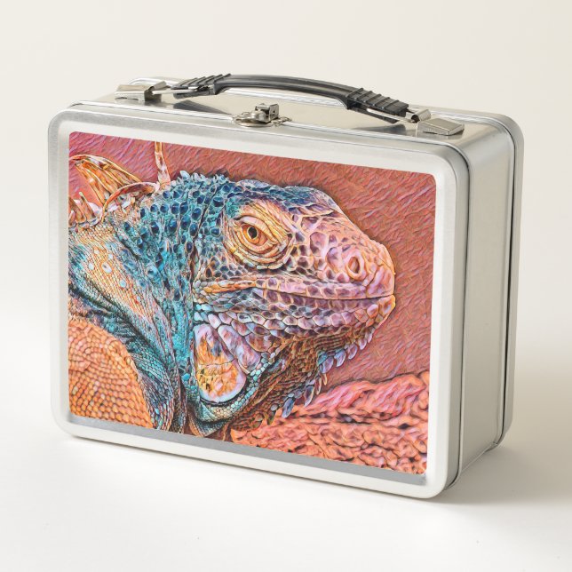AnimalMix_Iguana_004 Metal Lunch Box (Front)