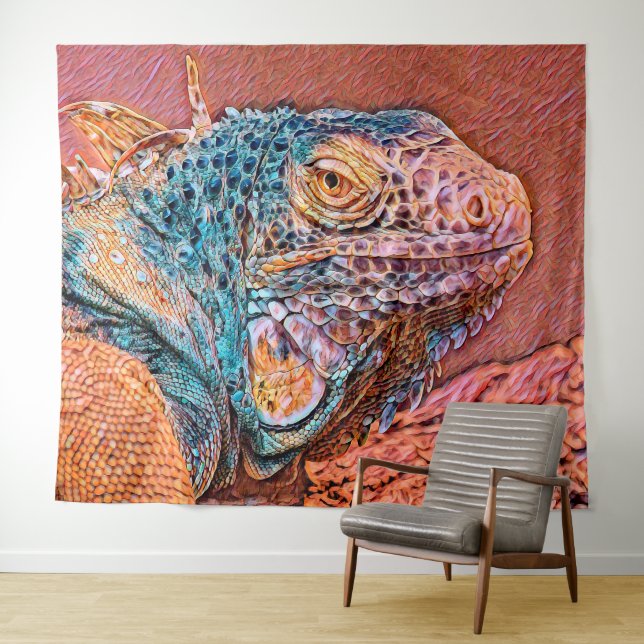 AnimalMix_Iguana_004 Tapestry (In Situ (Horizontal))