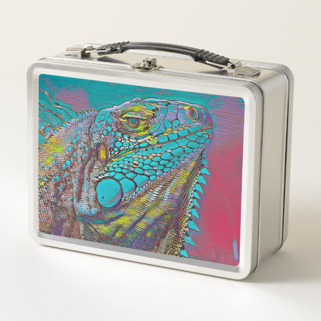 AnimalMix_Iguana_011 Metal Lunch Box (Front)