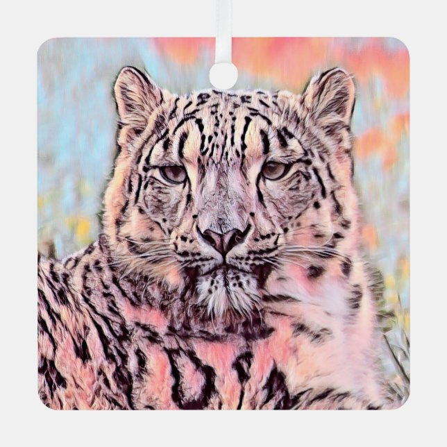 AnimalMix_Leopard_008 Metal Tree Decoration (Front)