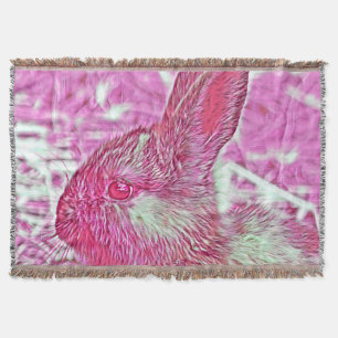 AnimalMix_Rabbit_013_by_JAMColors Throw Blanket