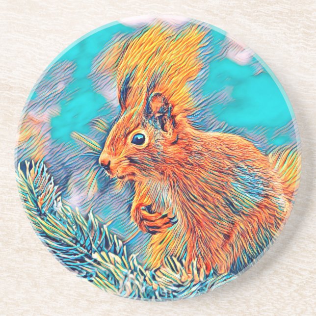 AnimalMix_Squirrel_001 Coaster (Front)