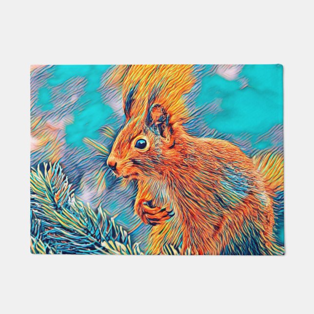 AnimalMix_Squirrel_001 Doormat (Front)