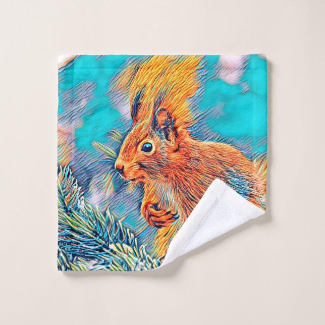 AnimalMix_Squirrel_001 Wash Cloth (Wash Cloth)