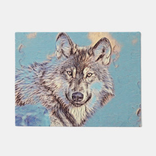 AnimalMix_Wolf_012 Doormat