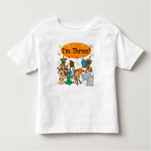 Animals 3rd Birthday Toddler T-Shirt