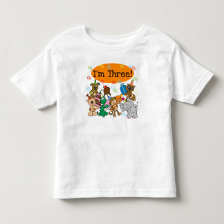 Animals 3rd Birthday Toddler T-Shirt
