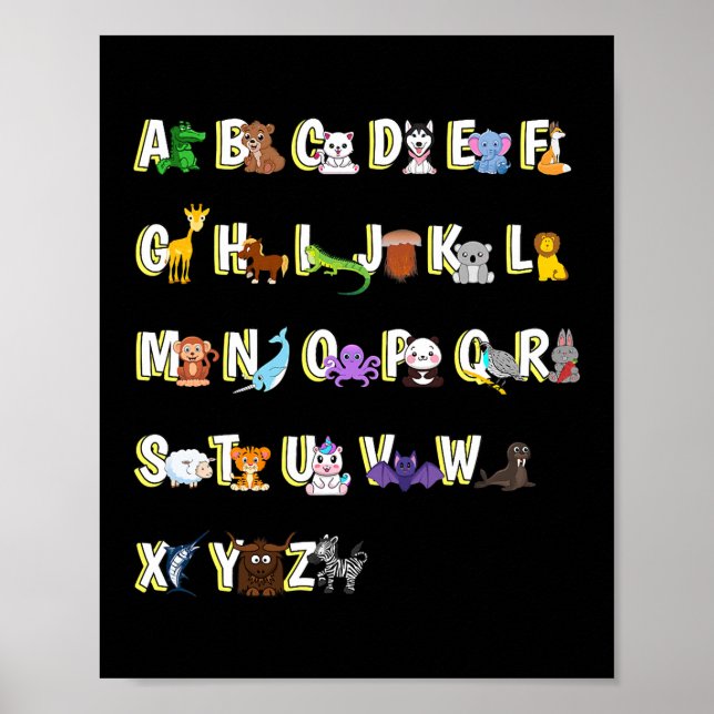 Animals Alphabet  Poster (Front)