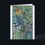 Animals and Flowers, Forest, William Morris Card<br><div class="desc">William Morris (24 March 1834 – 3 October 1896) was a British textile designer, poet, novelist, translator, and socialist activist associated with the British Arts and Crafts Movement. He was a major contributor to the revival of traditional British textile arts and methods of production. His literary contributions helped to establish...</div>
