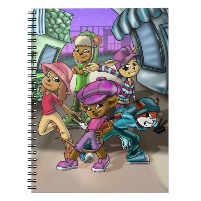 Animals and Hats Spiral Notebook (Front)