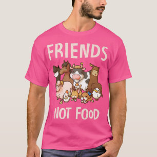Animals are Friends not Food Pig Cow Sheep Vegan V T-Shirt