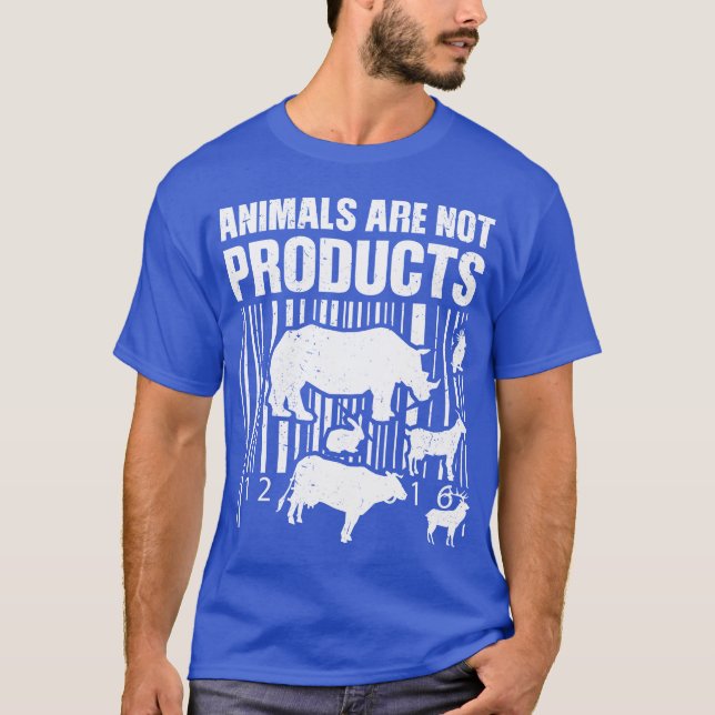 Animals Are No Products funny T-Shirt (Front)