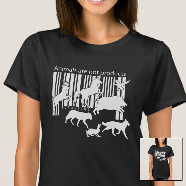 Animals are Not Products Barcode Vegan  T-Shirt (Creator Uploaded)