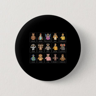 Animals ASL Hand Gesture Animals Deaf Hearing Loss 6 Cm Round Badge