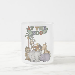 Animals at the Zoo Tshirts and Gifts Frosted Glass Coffee Mug