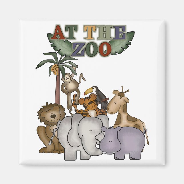 Animals at the Zoo Tshirts and Gifts Magnet (Front)