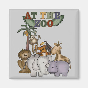 Animals at the Zoo Tshirts and Gifts Magnet