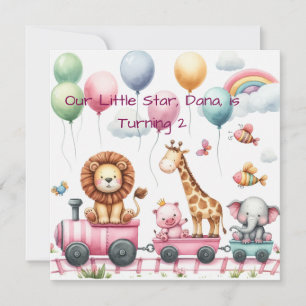 Animals birthday Personalize Custom card