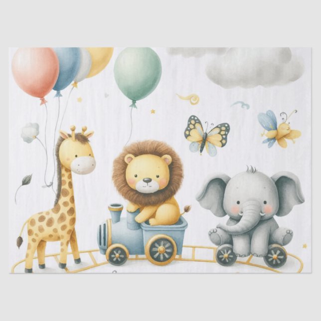 Animals birthday tissue paper (Front)