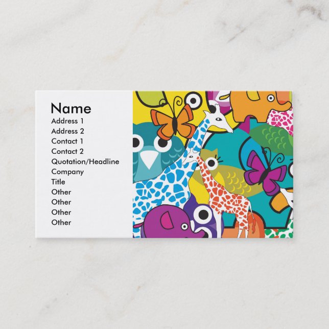animals business card (Front)