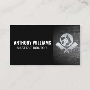 Animals Butcher Knife Chef Logo Business Card