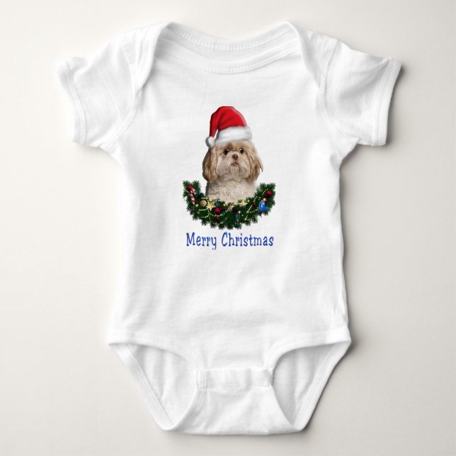 Animals Christmas Baby Bodysuit (Front)