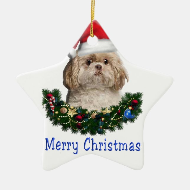 Animals Christmas Ceramic Tree Decoration (Front)