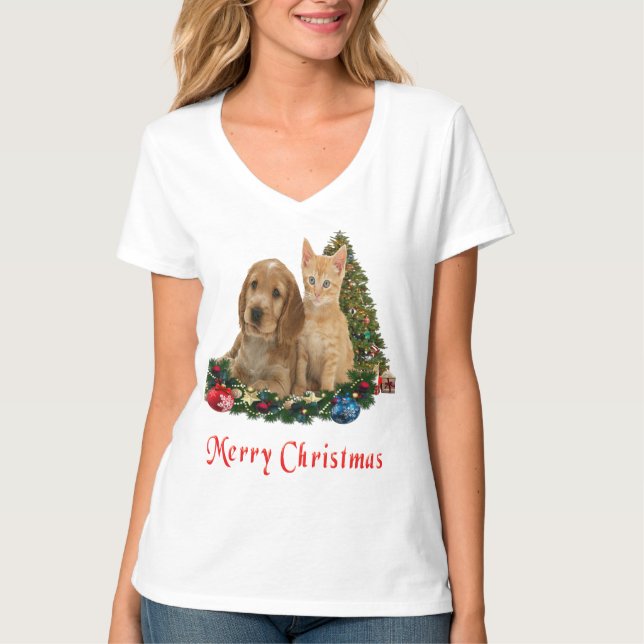 Animals Christmas t-shirts (Front)