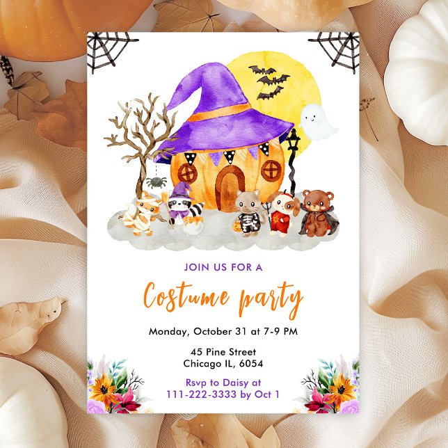 Animals Costume Halloween Party Invitation (Creator Uploaded)