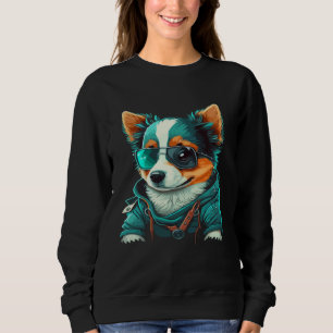 Animals Dog Cat Owl Fox Cute 2 Sweatshirt