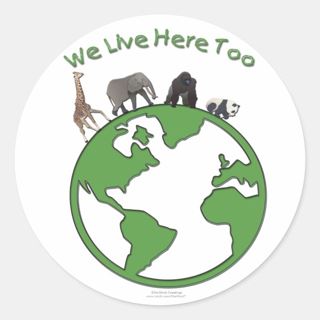 Animals Earth Stickers (Front)