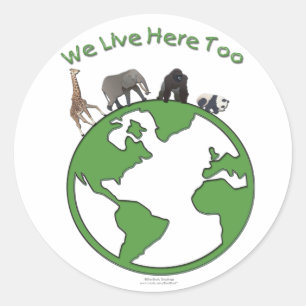 Animals Earth Stickers