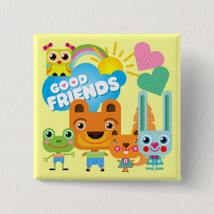 Animals Good Friends 15 Cm Square Badge